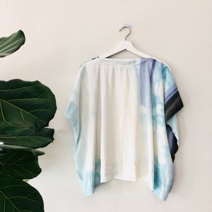 Diane von Furstenberg abstract print silk blouse